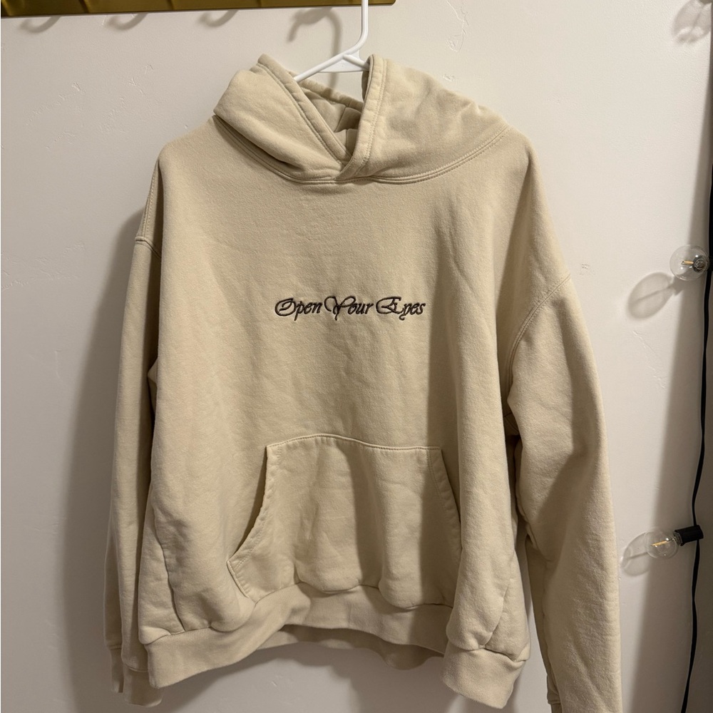 Beige Lonely Ghost Daily Human Experience Hoodie